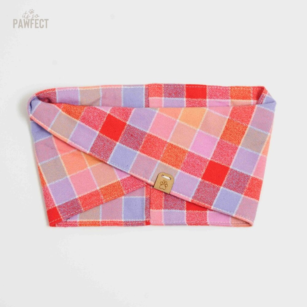 Medium Flannel Dog Bandana Infinity Scarf for Small to Medium Breeds - Picture 10 of 11